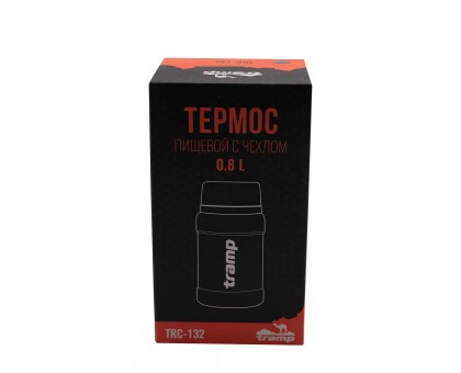 Харчовий термос Tramp 0,8л TRC-132-black з чохлом і ложкою