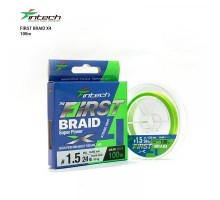 Шнур плетений Intech First Braid PE X4 Green 100м (#0,3 - #2,5PE)