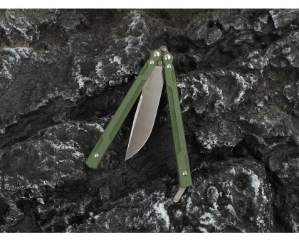 Ніж-метелик Ganzo G766-GR Green (сталь 440C, накладки G10)