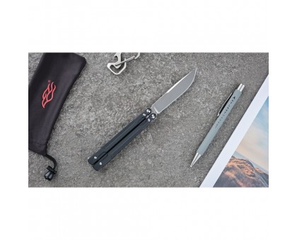 Ніж-метелик Ganzo G766-BK (сталь 440C, накладки G10)