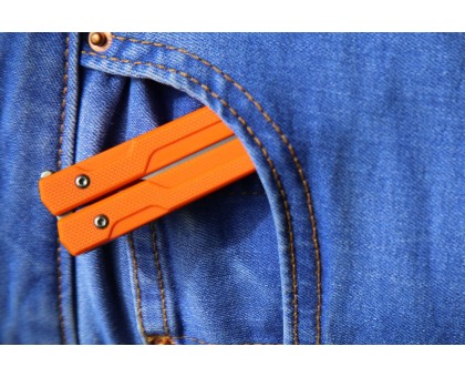 Ніж-метелик Ganzo G766-OR Orange (сталь 440C, G10)
