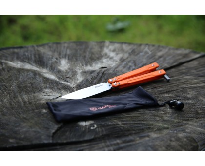 Ніж-метелик Ganzo G766-OR Orange (сталь 440C, G10)