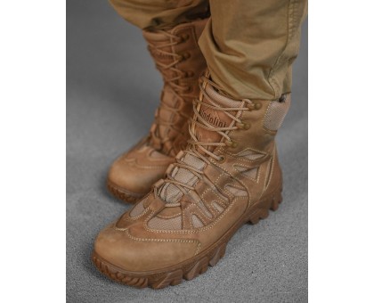 Тактичні зимові Берці Крейзі American Койот Air-Tex Шкіра