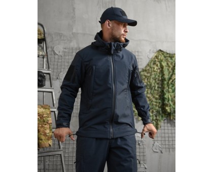 Демісезонний костюм Revival SoftShell Dark Blue (синій, водостійкий)