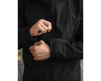 Демісезонний костюм Revival SoftShell Black (чорний, водостійкий)