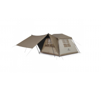 Намет з навісом Naturehike Village CNK2300ZP022, коричневий великий
