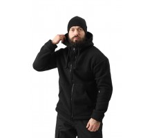 Флісова кофта Грізлі Чорна (фліс щільністю 550 гр/м)