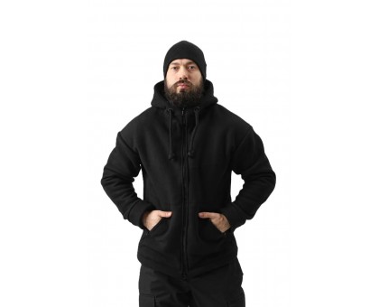 Флісова кофта Грізлі Чорна: ультра-теплий фліс 550 гр/м