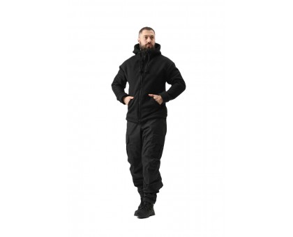 Флісова кофта Грізлі Чорна: ультра-теплий фліс 550 гр/м