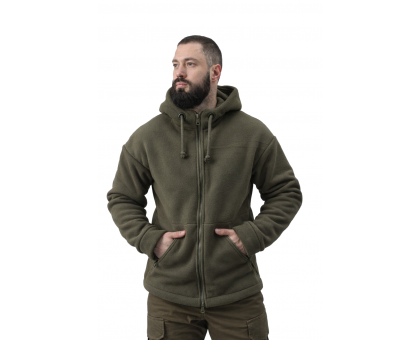 Флісова кофта Грізлі Олива – теплий фліс 550 гр/м