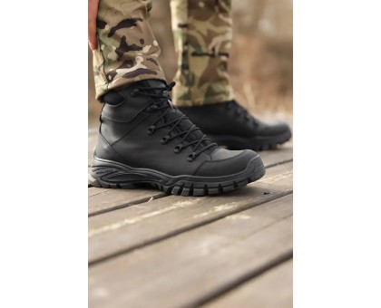 Напівчеревики тактичні зимові Бруклін Чорні Air-Tex