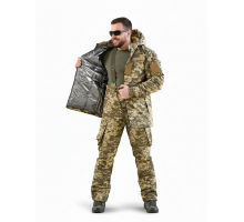 Зимовий тактичний костюм Northern Pixel (ріп-стоп, omniheat, півкомбінезон)