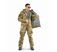 Зимовий тактичний костюм Northern Light Multicam (ріп-стоп, omniheat, півкомбінезон)