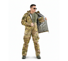 Зимовий тактичний костюм Northern Light Multicam (ріп-стоп, omniheat, півкомбінезон)