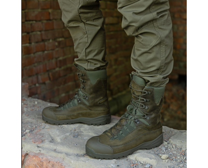Демісезонні тактичні берці Stimul Отаман Олива (крейзі, демісезон)