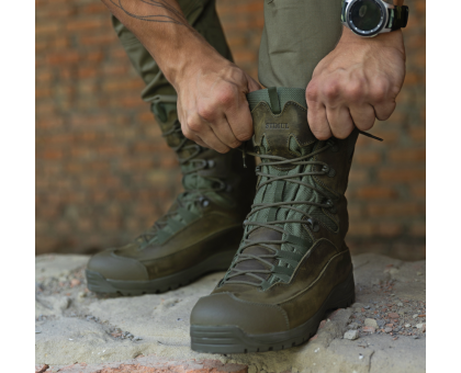 Берці тактичні Stimul Отаман Олива (крейзі, зима)