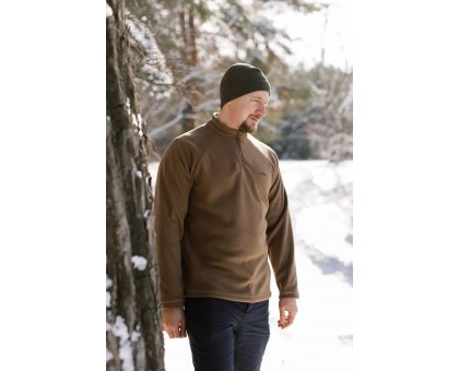 Чоловіча флісова кофта Tribe Fleece Jacket Half Zip Sand (щільність 270 г/м²)