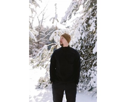 Чоловіча флісова кофта Tribe Fleece Jacket Half Zip Black (270 г/м²)