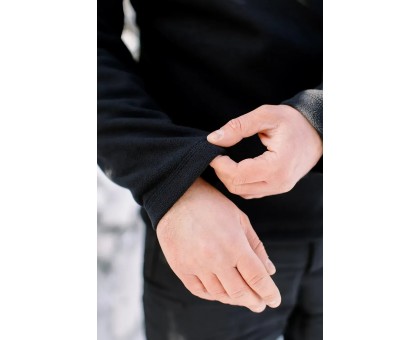 Чоловіча флісова кофта Tribe Fleece Jacket Half Zip Black (270 г/м²)