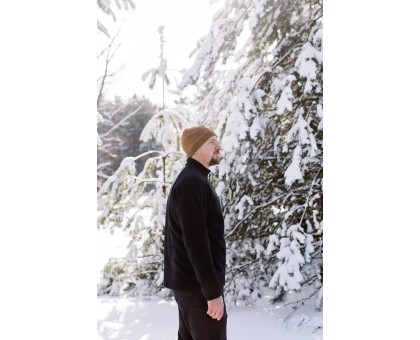 Чоловіча флісова кофта Tribe Fleece Jacket Half Zip Black (270 г/м²)