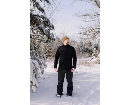 Чоловіча флісова кофта Tribe Fleece Jacket Full Zip Black (щільність 270 г/м²)