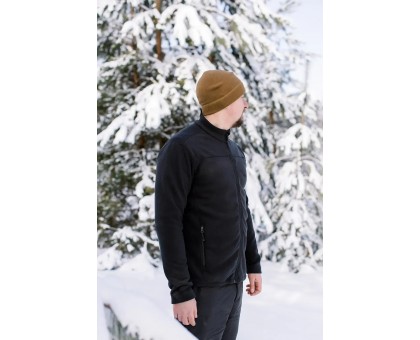 Чоловіча флісова кофта Tribe Fleece Jacket Full Zip Black (щільність 270 г/м²)