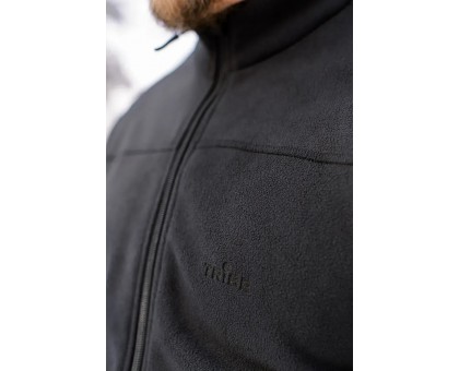 Чоловіча флісова кофта Tribe Fleece Jacket Full Zip Black (щільність 270 г/м²)