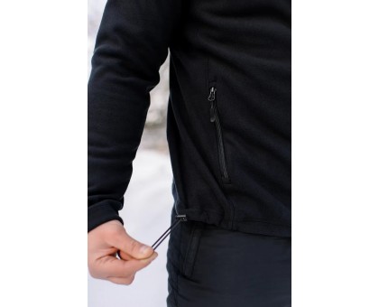 Чоловіча флісова кофта Tribe Fleece Jacket Full Zip Black (щільність 270 г/м²)