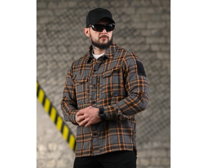 Тактична сорочка 7.62 Fix Grey/Orange фланелева