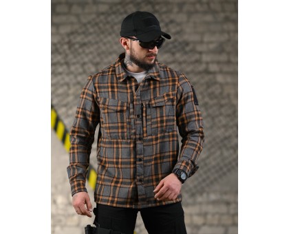 Тактична сорочка 7.62 Fix Grey/Orange фланелева