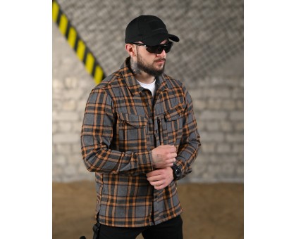 Тактична сорочка 7.62 Fix Grey/Orange фланелева