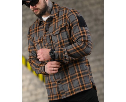 Тактична сорочка 7.62 Fix Grey/Orange фланелева