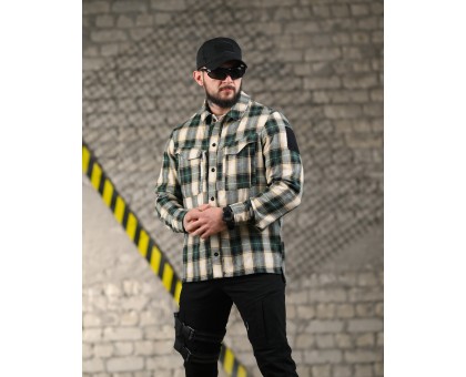 Фланелева тактична сорочка 7.62 Fix (Beige/Green)