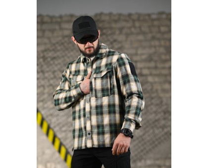 Фланелева тактична сорочка 7.62 Fix (Beige/Green)