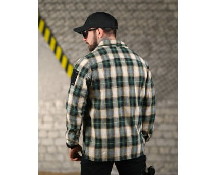 Фланелева тактична сорочка 7.62 Fix (Beige/Green)