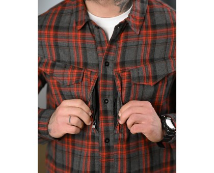 Тактична фланелева сорочка 7.62 Fix Red/Grey (червоно-сіра клітинка)