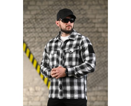 Тактична фланелева сорочка 7.62 Fix White/Black