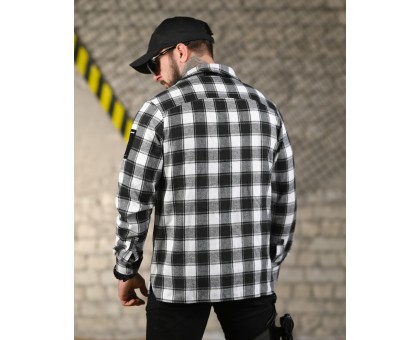 Тактична фланелева сорочка 7.62 Fix White/Black