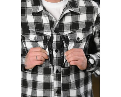 Тактична фланелева сорочка 7.62 Fix White/Black