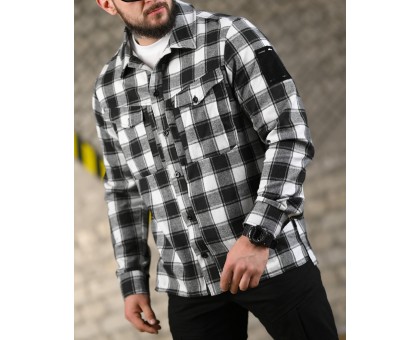 Тактична фланелева сорочка 7.62 Fix White/Black