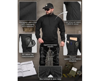 Тактичний костюм 7.62 Pacific Black