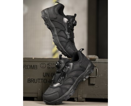 Тактичні кросівки Esdy Trek Low Black з системою швидкої шнурівки
