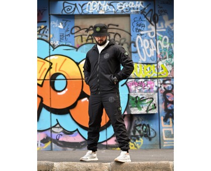 Чоловічий спортивний костюм SI Hooligan Black: Стиль та Комфорт