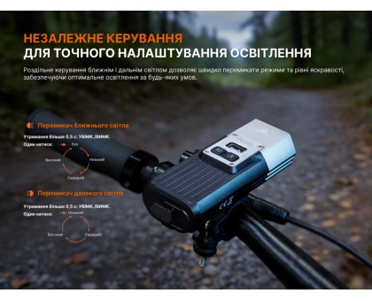 Професійна велофара Fenix BC45R (3300 лм, OLED-дисплей)