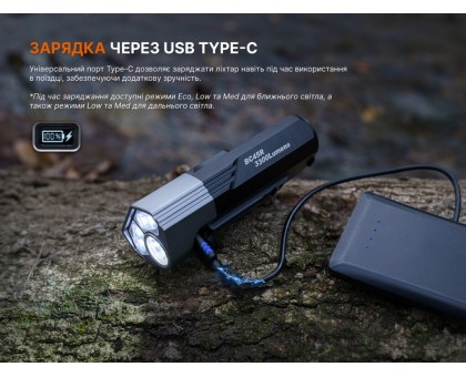 Професійна велофара Fenix BC45R (3300 лм, OLED-дисплей)