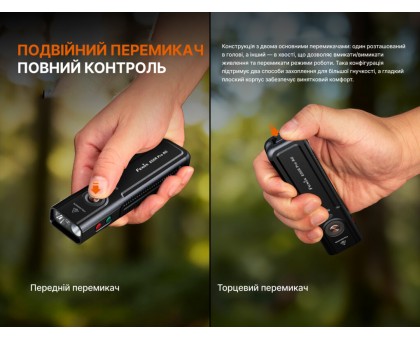 Наключний ліхтар-брелок Fenix E06R PRO RG Чорний: для EDC, кемпінгу та блекауту