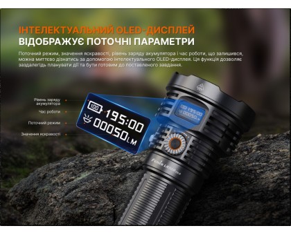 Надпотужний пошуковий ліхтар Fenix LR50R V2.0 (18000 лм, 846 м, 32000 мАг)