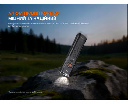 Наключний EDC ліхтар Fenix E08R UE (1600 лм, зелений)