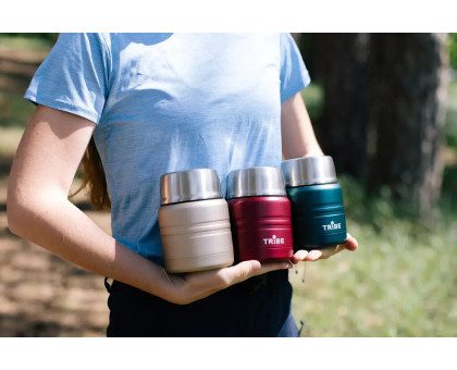 Харчовий термос з ложкою Tribe Food Jar 0.35 л Red (T-DE-0021)