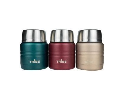 Харчовий термос з ложкою Tribe Food Jar 0.35 л Beige (T-DE-0021)